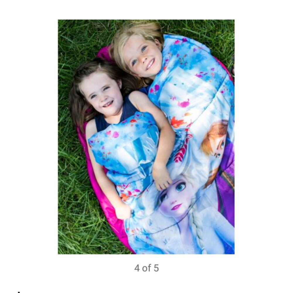 Disney Frozen 2 Sleeping Bag with 45 Degree Temperature Rating- Brand New - Picture 1 of 4